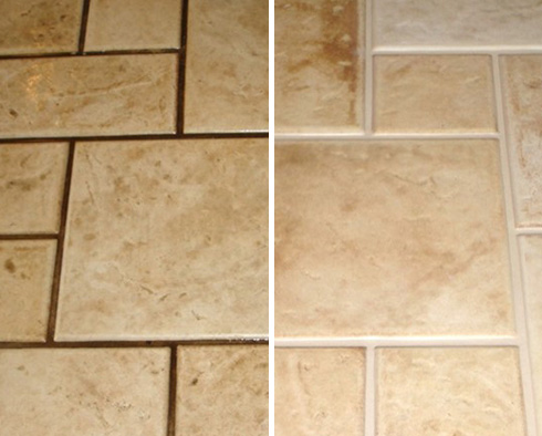 Improper Cleaning and Dirty Grout Make Tiles Look Unappealing As Seen in This Before and After