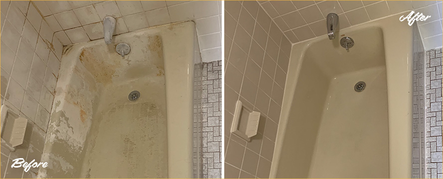Tubshower Before and After Our Tile and Grout Cleaners in Manitou Springs, CO