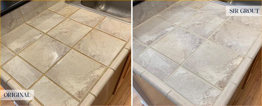 Kitchen Before and After of Castle Pines Tile And Grout Cleaners