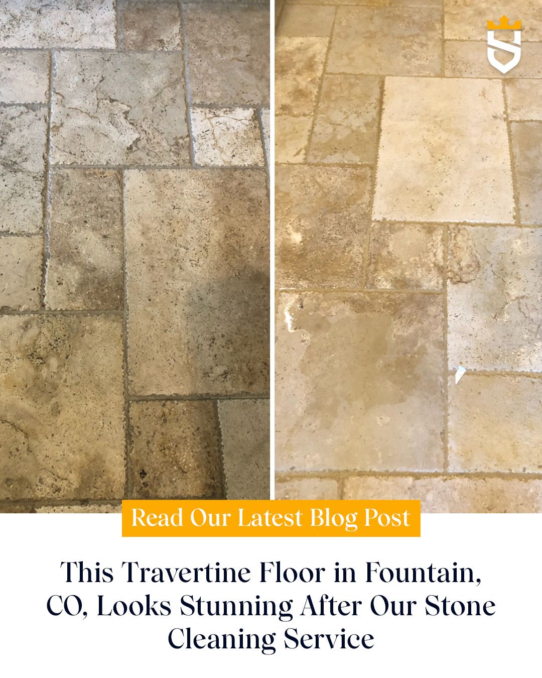 This Travertine Floor in Fountain, CO, Looks Stunning After Our Stone Cleaning Service